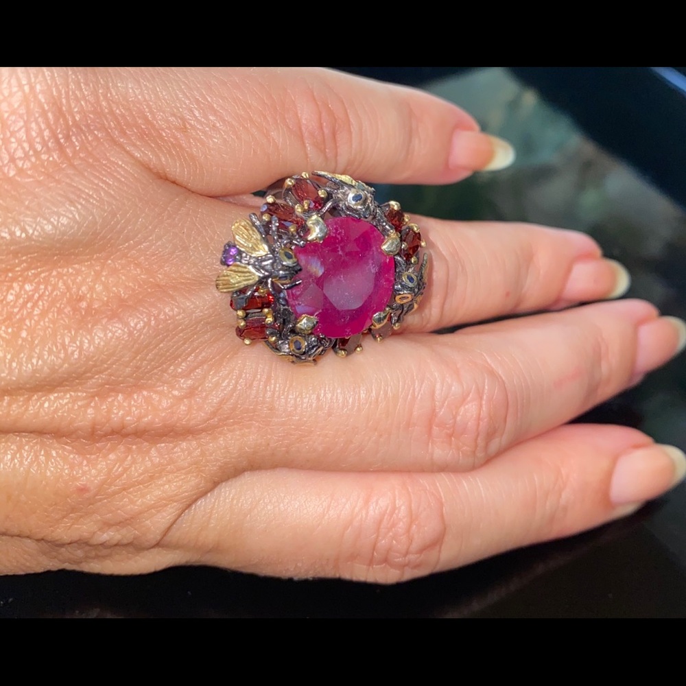 Exquisite Genuine Ruby Ring - image 8